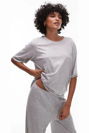 ARKET Mix and match cotton t-shirt pyjama top in melange