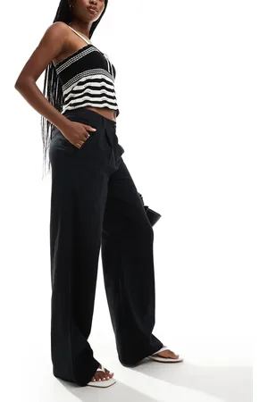 Brave Soul Linen wide leg trouser in