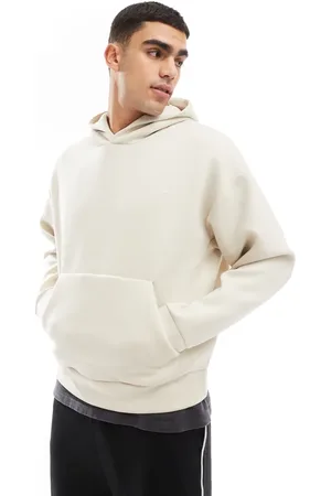 JACK & JONES Oversized scuba hoodie in cream
