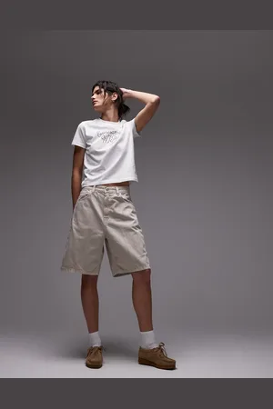 Carhartt Brandon loose fit denim shorts in beige