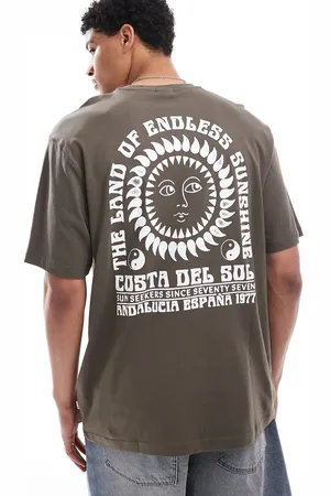 Only & Sons Oversized t-shirt with sun back print in