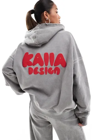 Kaiia Exclusive oversized hoodie co-ord in washed
