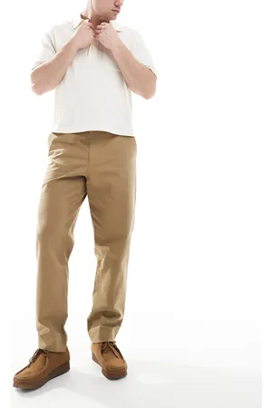 Farah Hawtin canvas tapered trousers in beige