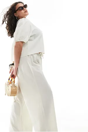 Esmée Exclusive drawstring beach trouser in oat