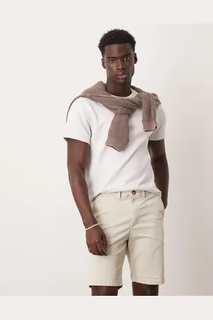 SELECTED Slim chino short in cream