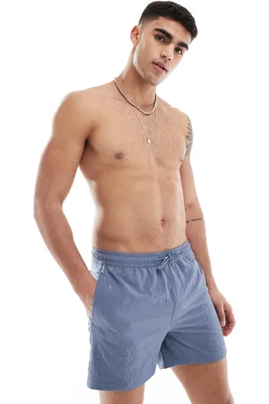 Only & Sons Seersucker swim shorts in