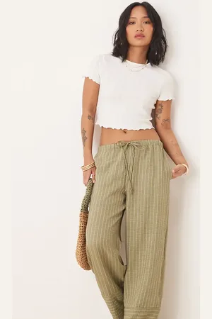 JDY Wide leg trousers in stripes