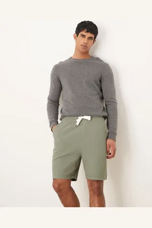ASOS Oversized waffle shorts in khaki