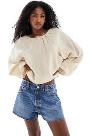 ASOS Denim relaxed short in midwash