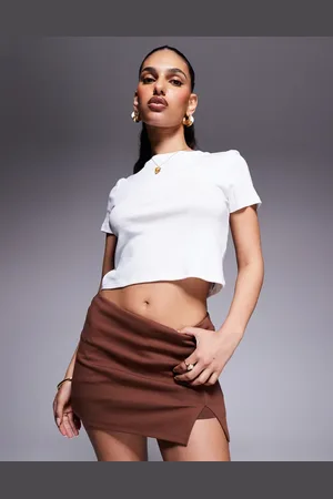 ASOS Interlock skort with split detail in