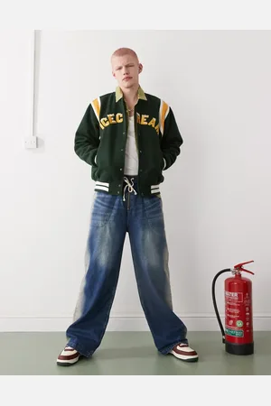 ICECREAM Drippy varsity jacket in green