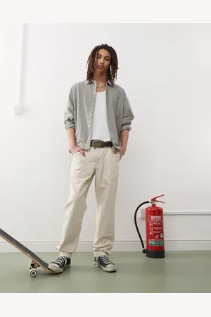Timberland Goffstown washed canvas fatigue pocket pants in ecru