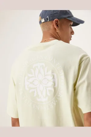 SELECTED Oversized t-shirt with circle backprint in light