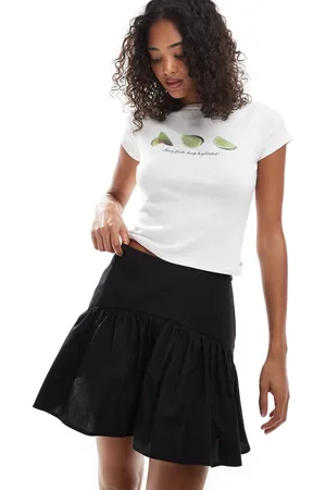 ASOS Dropped waist mini skirt in
