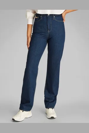 Calvin Klein High rise straight jeans in dark denim rinse