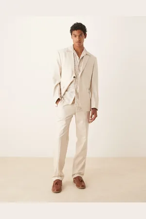 SELECTED Ascot regular fit trouser in cream