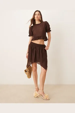 ASOS Shirred mini skirt co-ord in