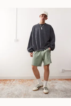 adidas Trefoil Essentials waffle shorts in