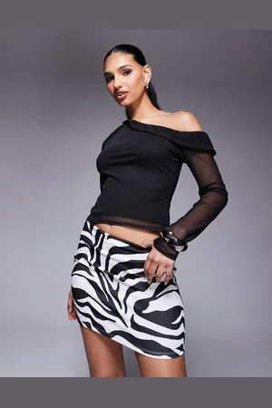 ASOS Low-rise micro skirt in zebra print