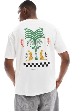 JACK & JONES Oversize t-shirt with paradise backprint in