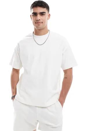 New Look Heavyweight boxy t-shirt co-ord in off