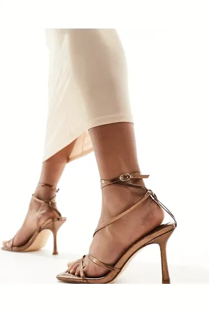 Public Desire Flossy heeled sandals in bronze