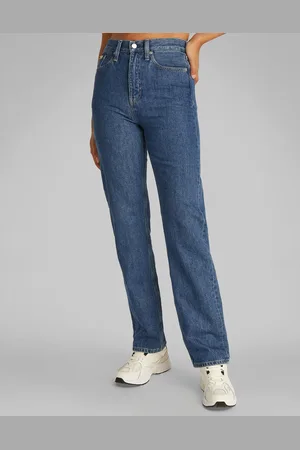 Calvin Klein High rise straight jeans in mid wash