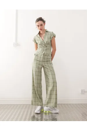 COLLUSION Y2k tailored trousers in check