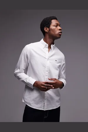 Tommy Hilfiger Regular linen long sleeve shirt in