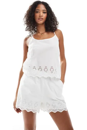 ONLY Pointelle detail shorts co-ord in