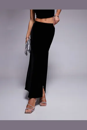 ASOS Co-ord velvet midi skirt with diamante trim in
