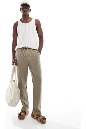 Only & Sons Textured trouser in washed