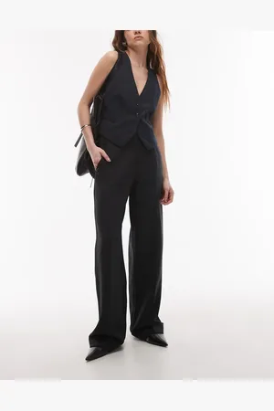 Topshop Twill straight leg trouser in