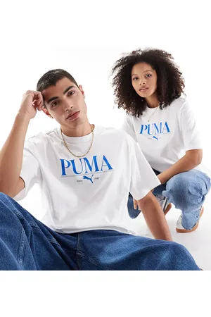 PUMA Terrace central logo t t-shirt in and blue
