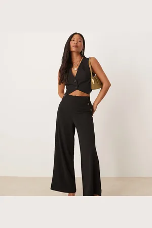 JDY Side buttons detail tailored trousers in
