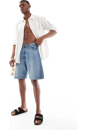 JACK & JONES Tony loose fit denim short in light wash