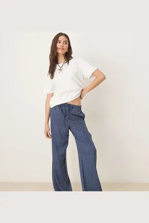 JDY Wide leg trousers in stripes