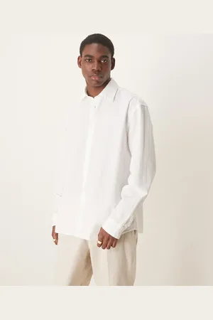 SELECTED Long sleeve seersucker shirt in