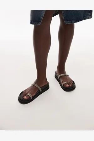 Topshop Josh minimal flat sandal in snake