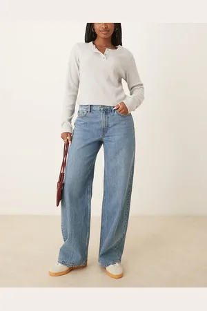 Abercrombie & Fitch High rise loose jeans in light wash
