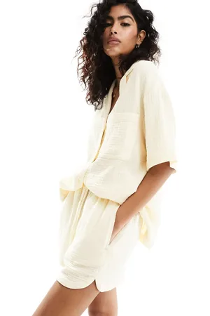 ASOS Cheesecloth casual short in ecru