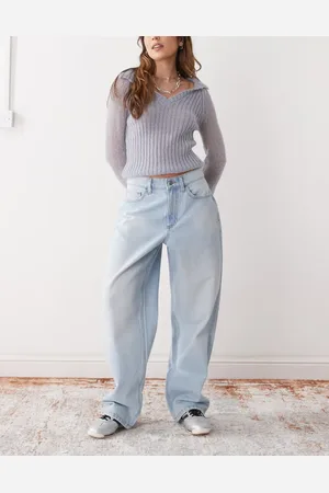 COLLUSION X014 mid rise antifit jeans in lightwash