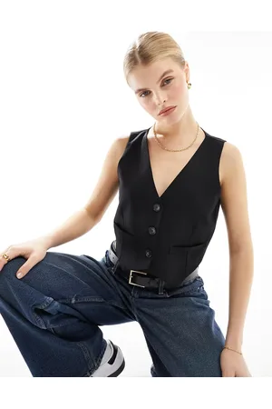 Miss Selfridge Button through waistcoat in