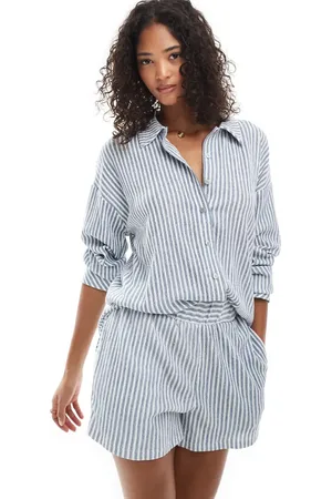 ONLY Textured shorts co-ord in stripes