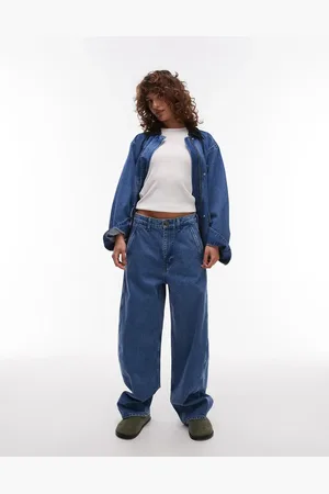 ARKET Endive barrel leg jeans in seam detail in light wash
