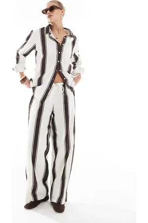 Esmée Esmee Exclusive relaxed beach trouser in and cream stripe