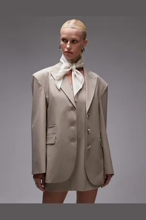 ASOS Oversized blazer co ord in stone