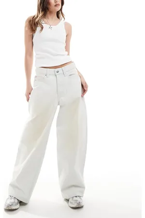 Monki Peggy low waist super baggy jeans in light wash