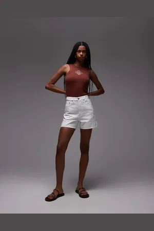 ARKET Mid waist five-pocket rigid denim twill shorts in