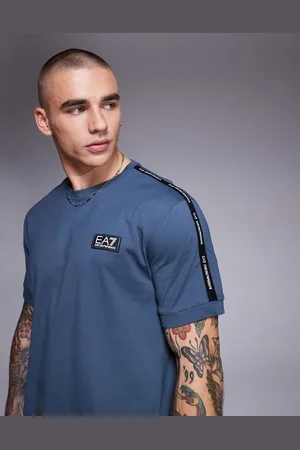 EA7 Armani t-shirt with logo tape detail in dark